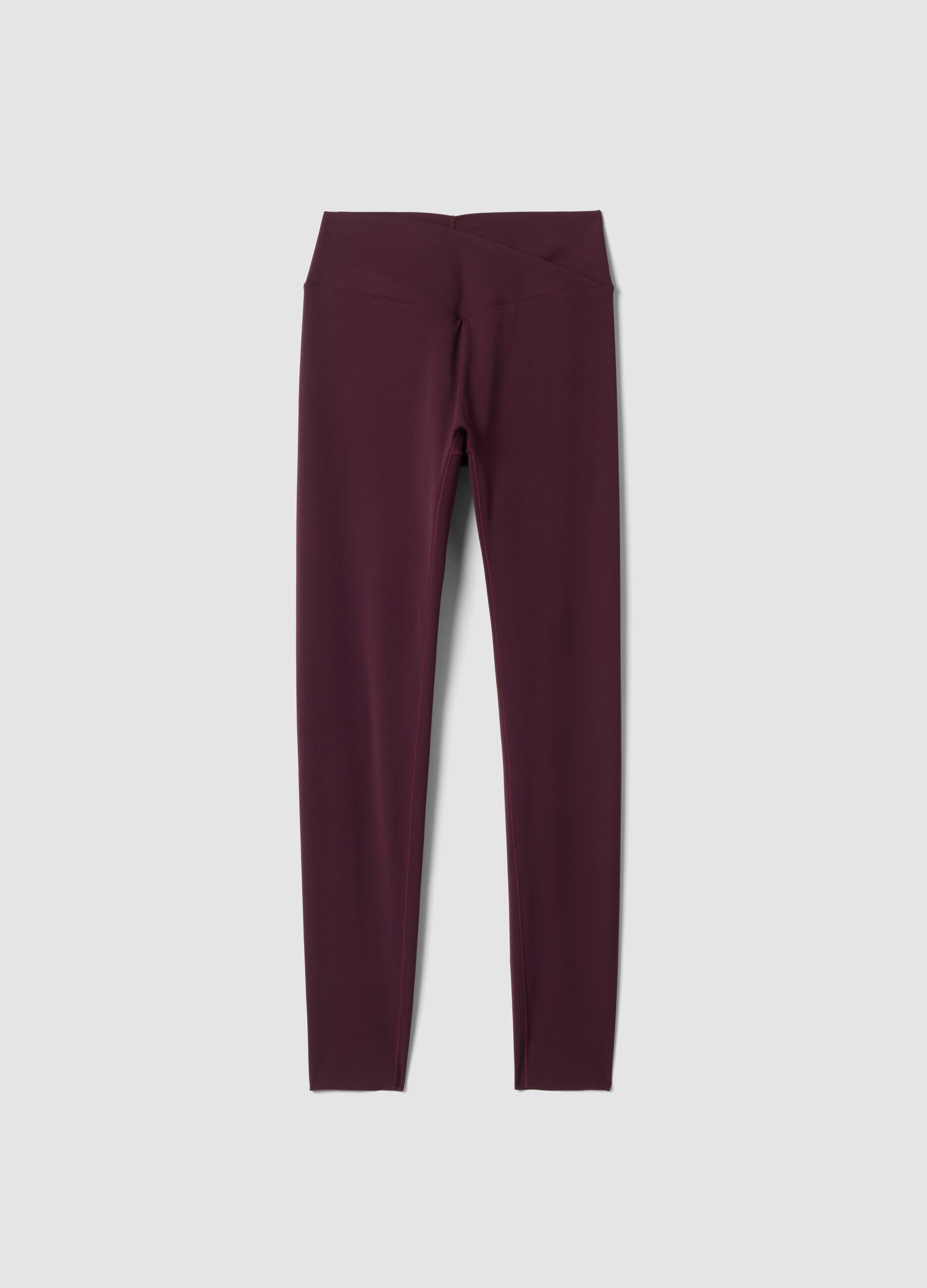 Purple slim leggings in stretch fabric with regular-rise waist &ndash; ALTAVIA STUDIO