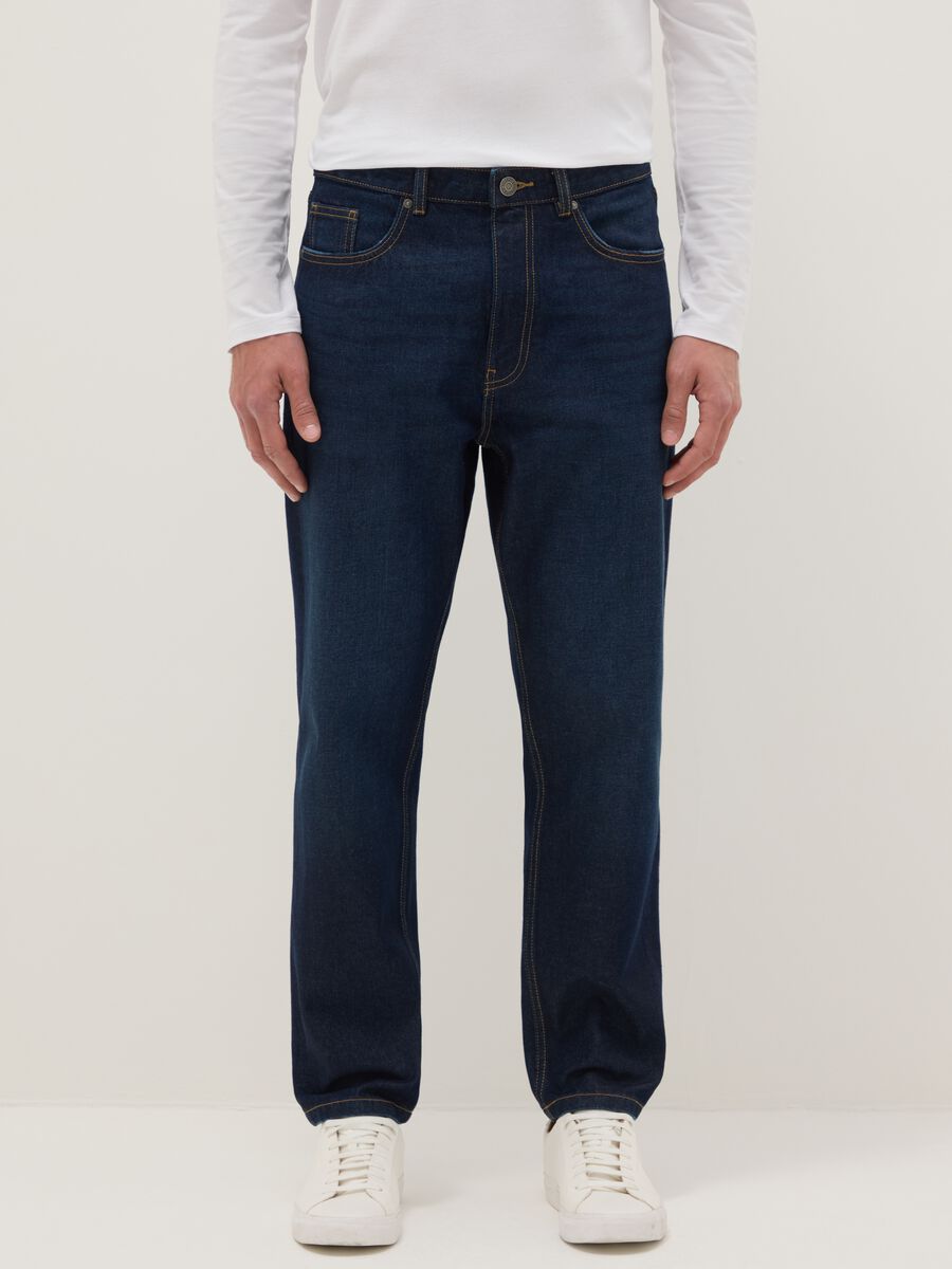 Blue Regular Fit Pure Cotton Jeans_1