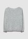 Grey jumper with round neckline and contrast trim_4