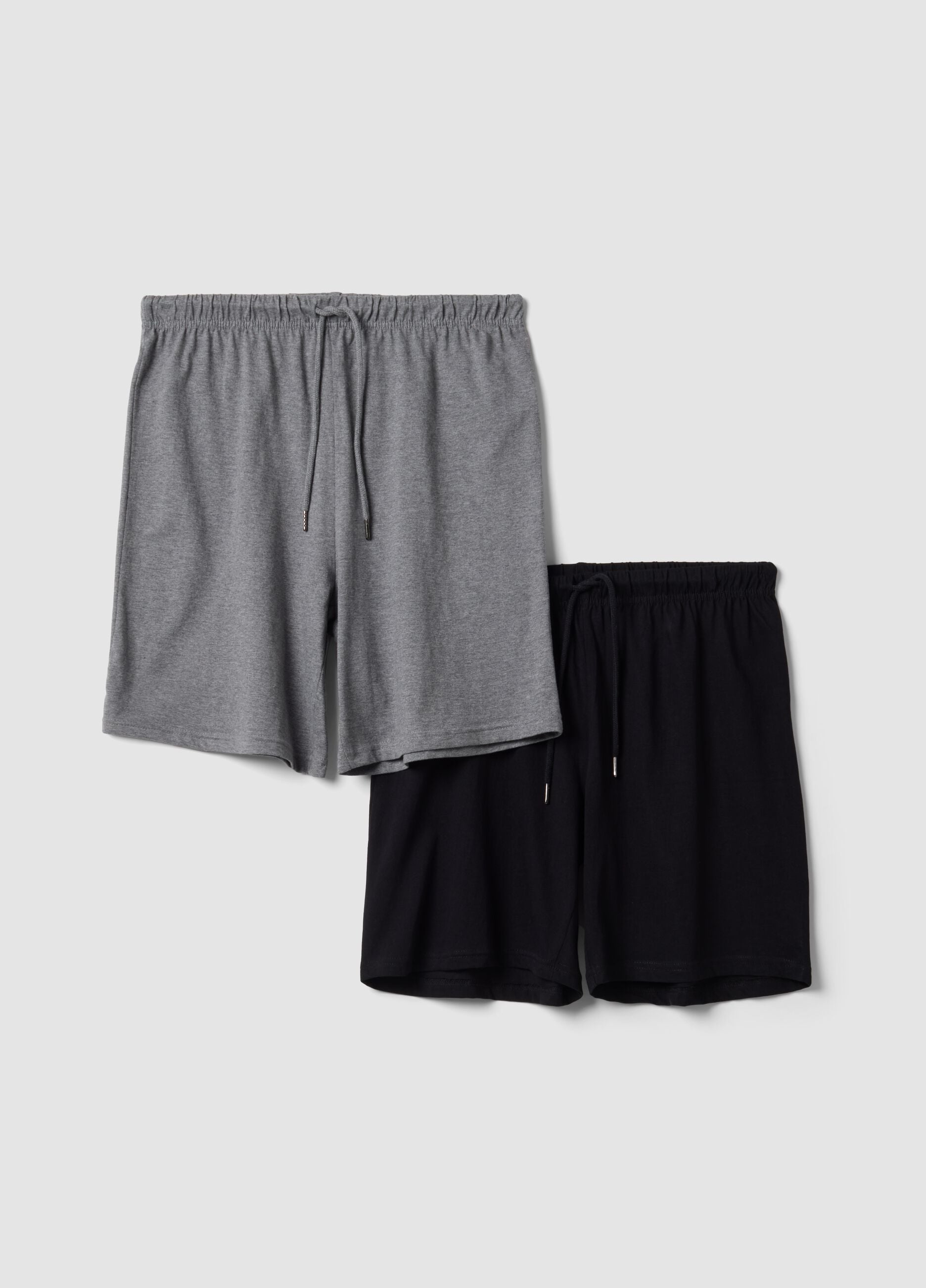2-pack of multicolour organic cotton pyjama shorts