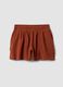 Brown pure cotton shorts_0