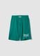 Gr&uuml;ne Regular Fit Baumwollmischung Shorts mit Everlast Logo_4