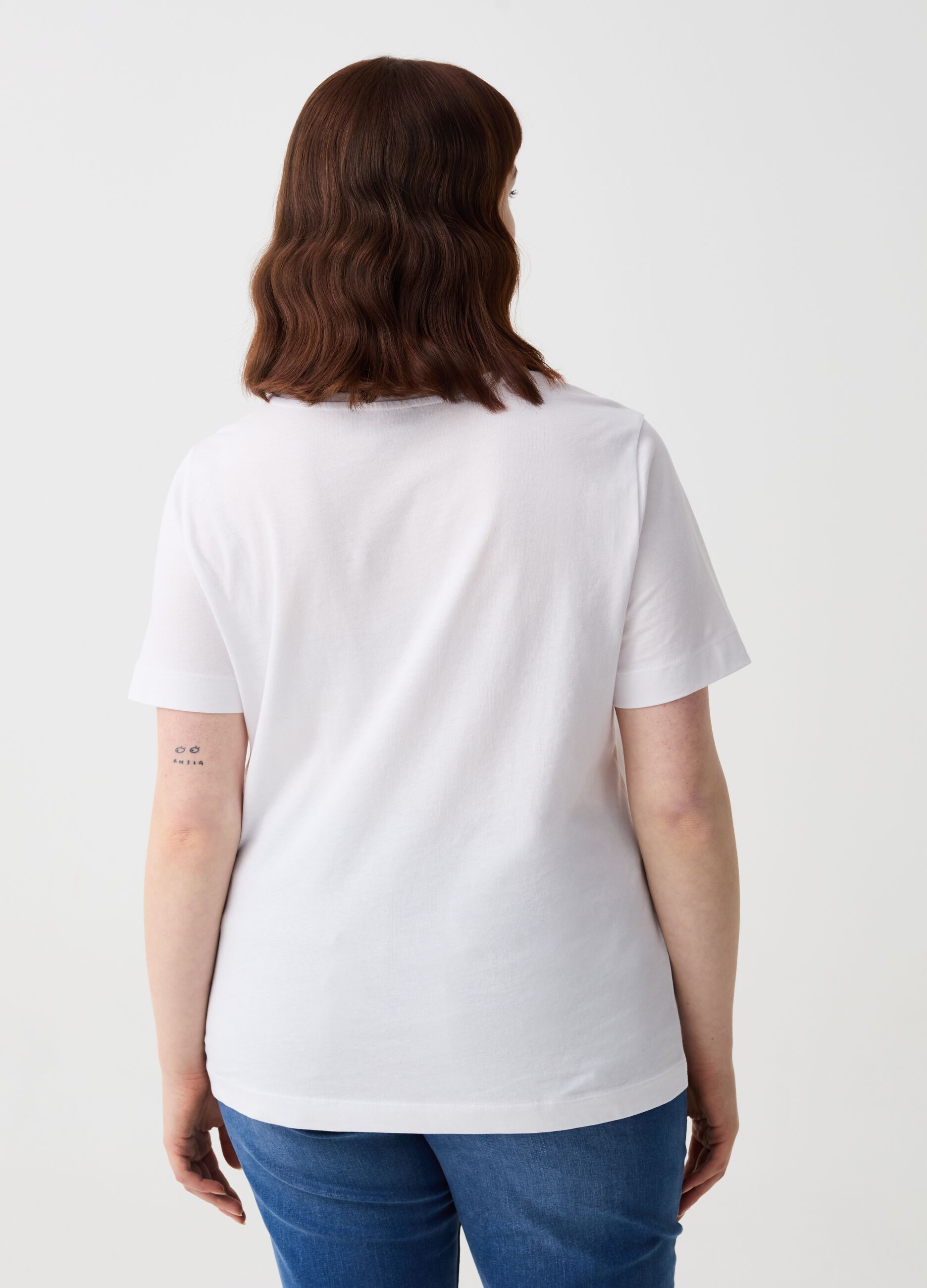 T-shirt Essential con stampa lettering Curvy
