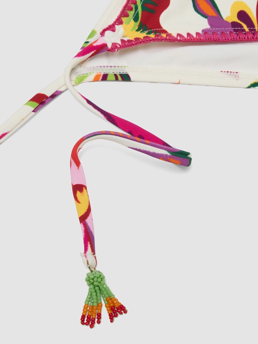 Bas de bikini multicolore en tissu stretch &agrave; liens_5
