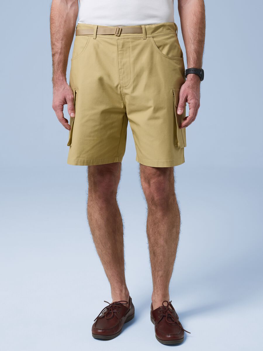 Beige Cargo-Bermudas ALTAVIA SAILING aus reiner Baumwolle_1