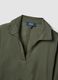 Green pure organic cotton kaftan with V-neck_5