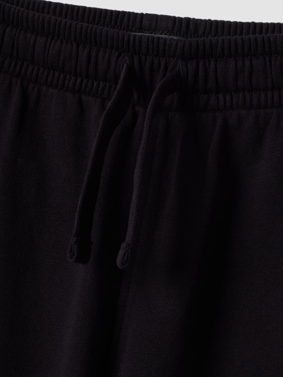 Pantaloni jogger neri in puro cotone organico_7