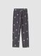 Dark grey marl snowflake print regular-fit pyjama trousers_2