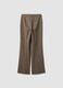 Brown wool-blend flared trousers_2