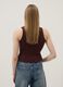Top castanho justo em mistura de viscose_3