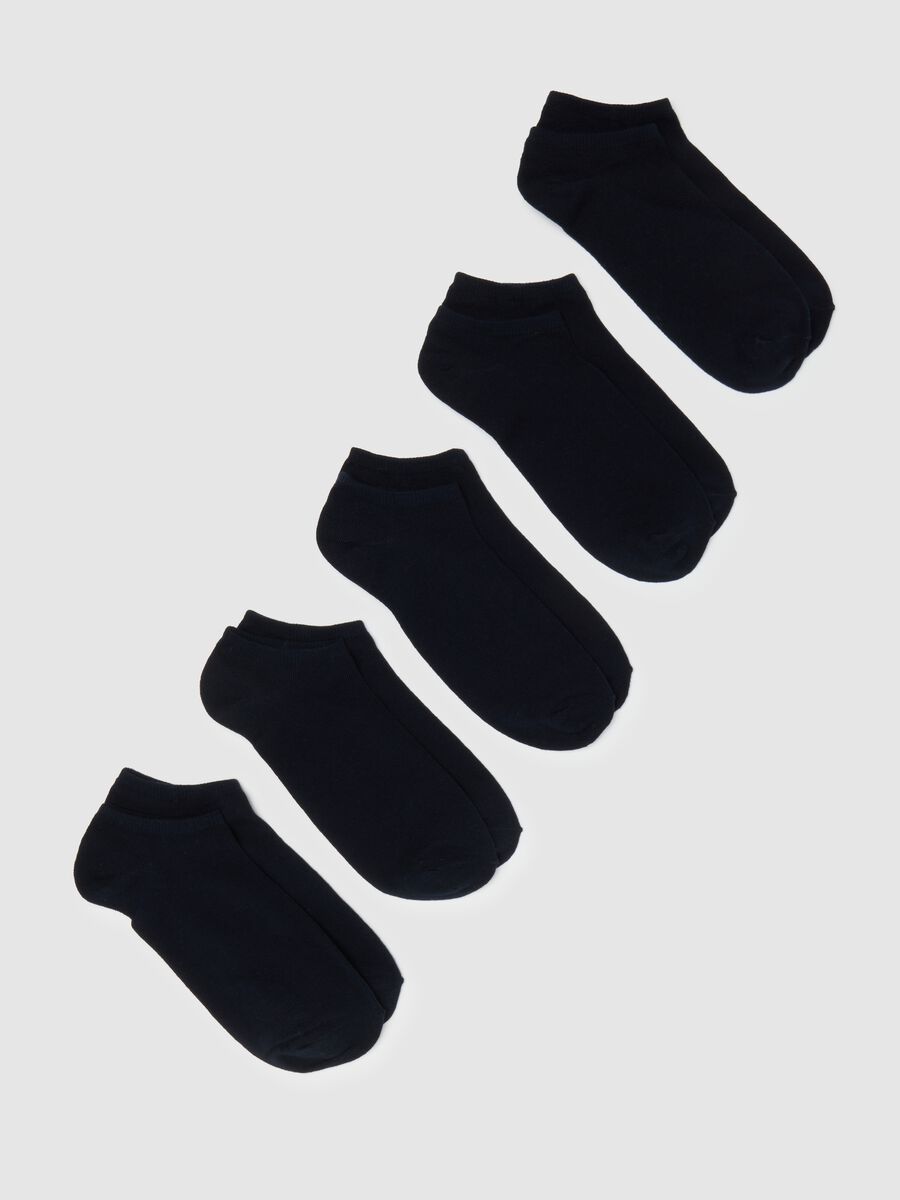 Men's blue cotton blend socks multipack_0