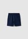 Regular fit blue pure cotton toddler shorts_1