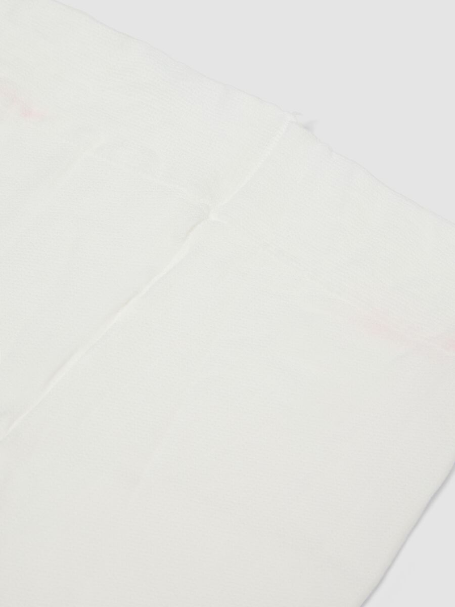 Collant bianco in tessuto elasticizzato con motivo lavorato_2