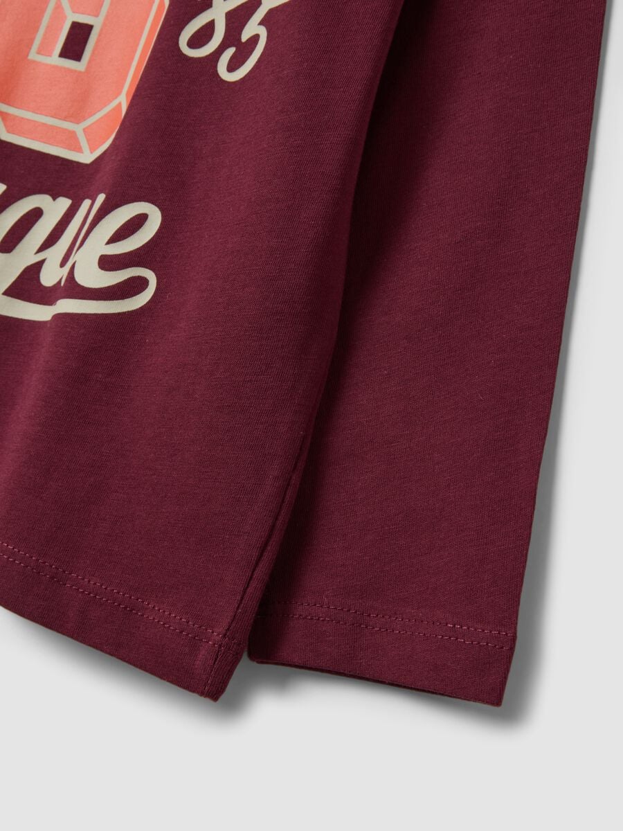T-shirt roxa em algod&atilde;o org&acirc;nico puro com gola redonda_3