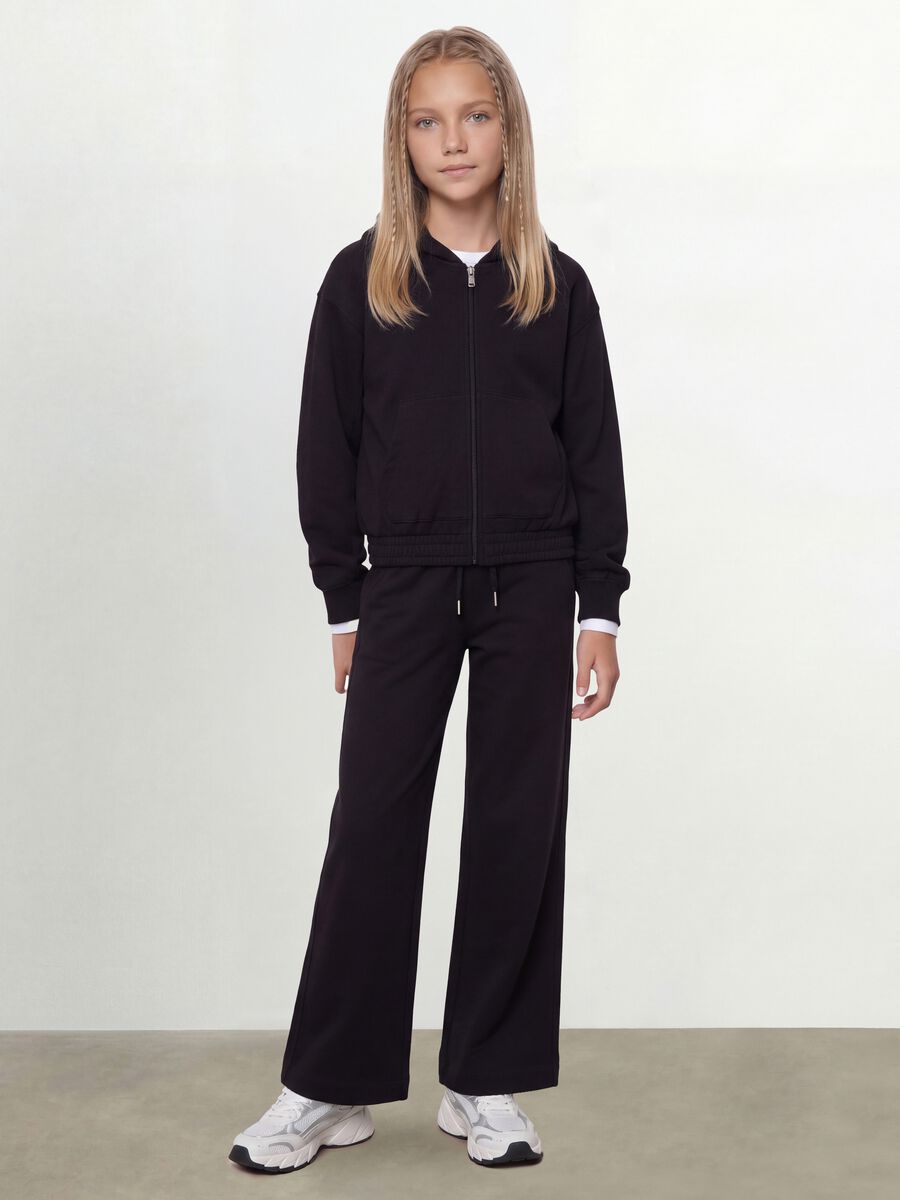 Black organic cotton hooded sweatshirt_2