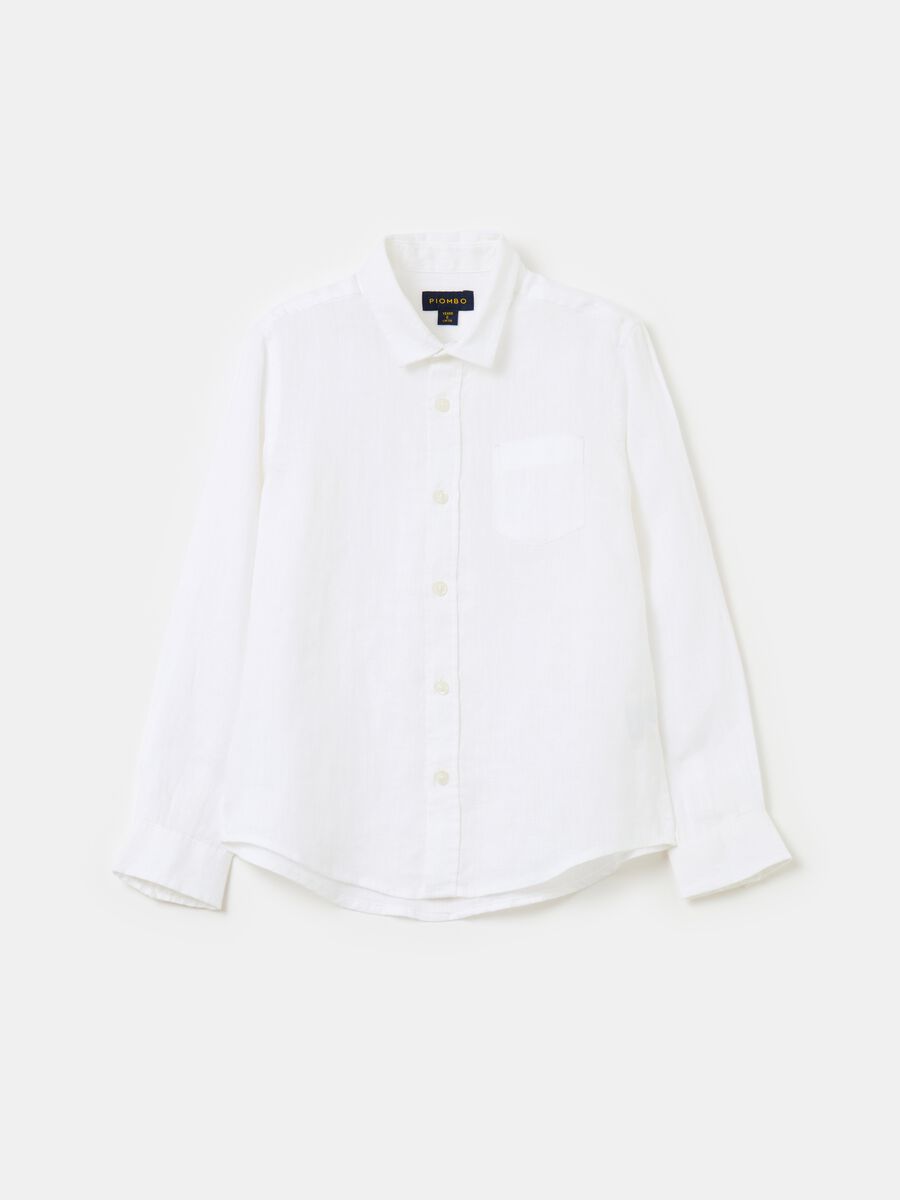 Linen shirt with pocket_4