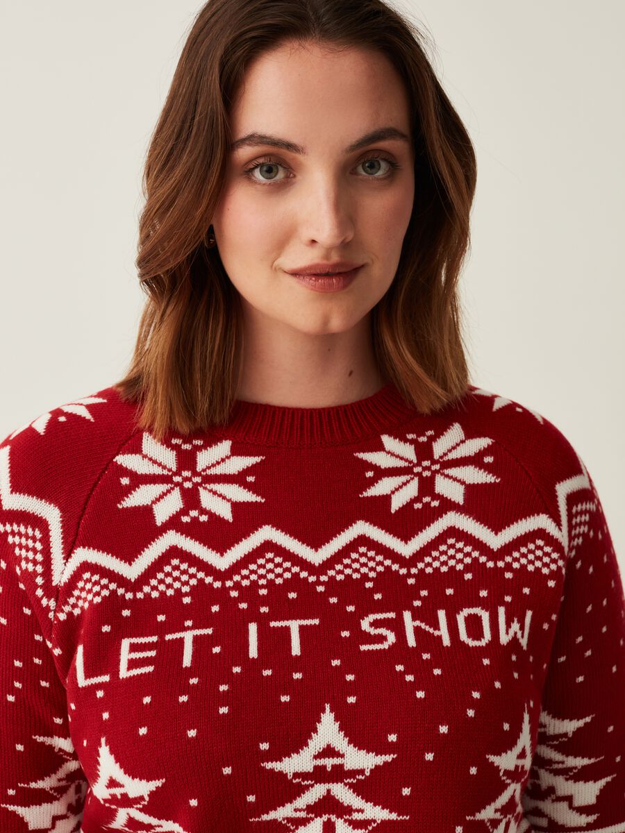 Curvy Christmas Jumper with jacquard design_1