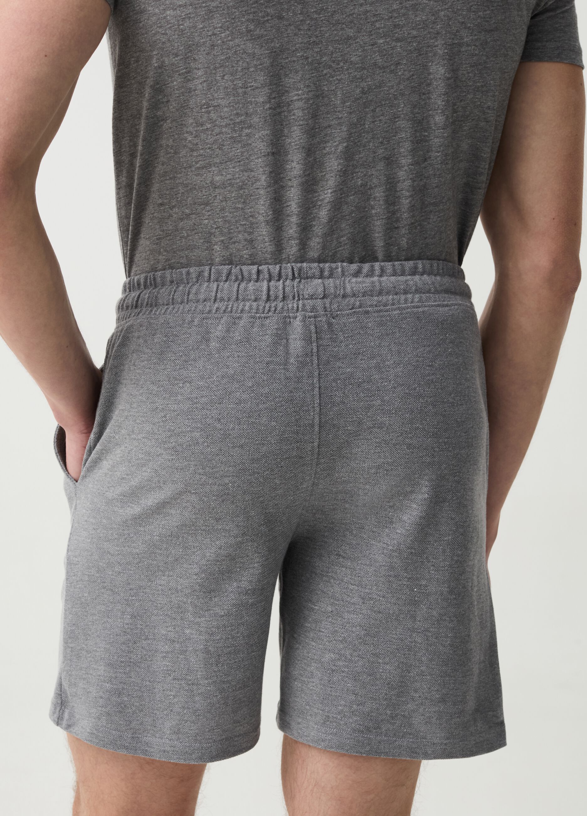 Shorts pijama con cordón de ajuste
