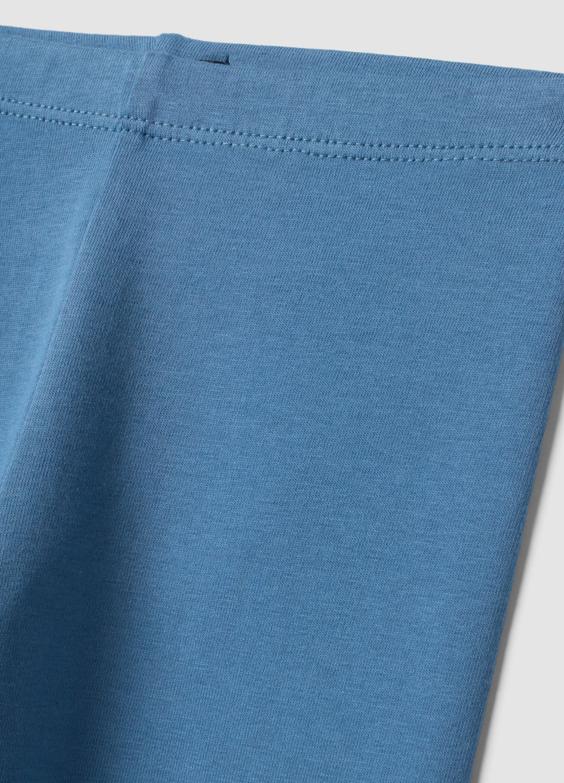 Leggings azzurri in cotone elasticizzato skinny fit