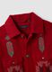 Shacket rossa regular fit con fantasia jacquard_5