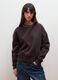 Felpa marrone in misto cotone con strass_2