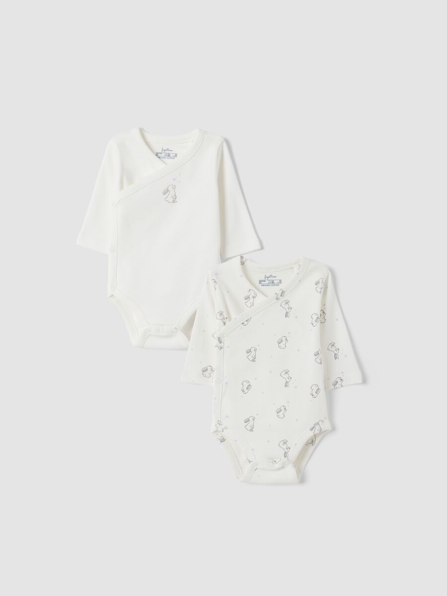 2-pack of milk white and light blue organic cotton crew-neck bodysuits_0