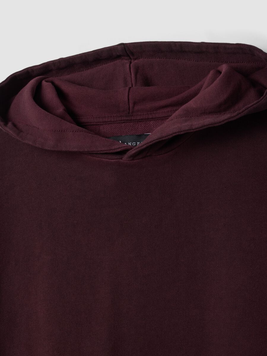 Red pure cotton oversized hoodie_5