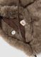 Borsa grigia a spalla con effetto peluche_2