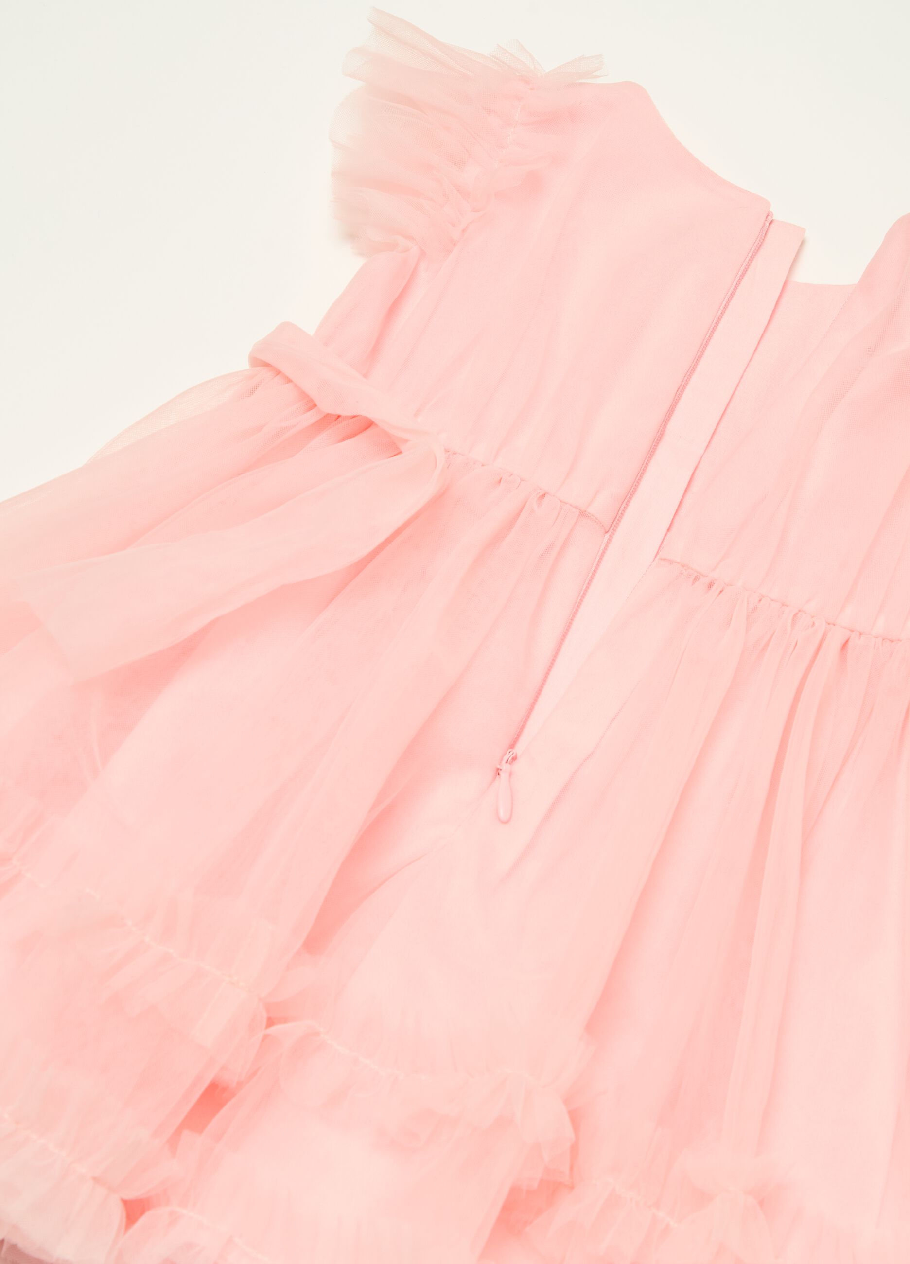 Tulle dress with frills