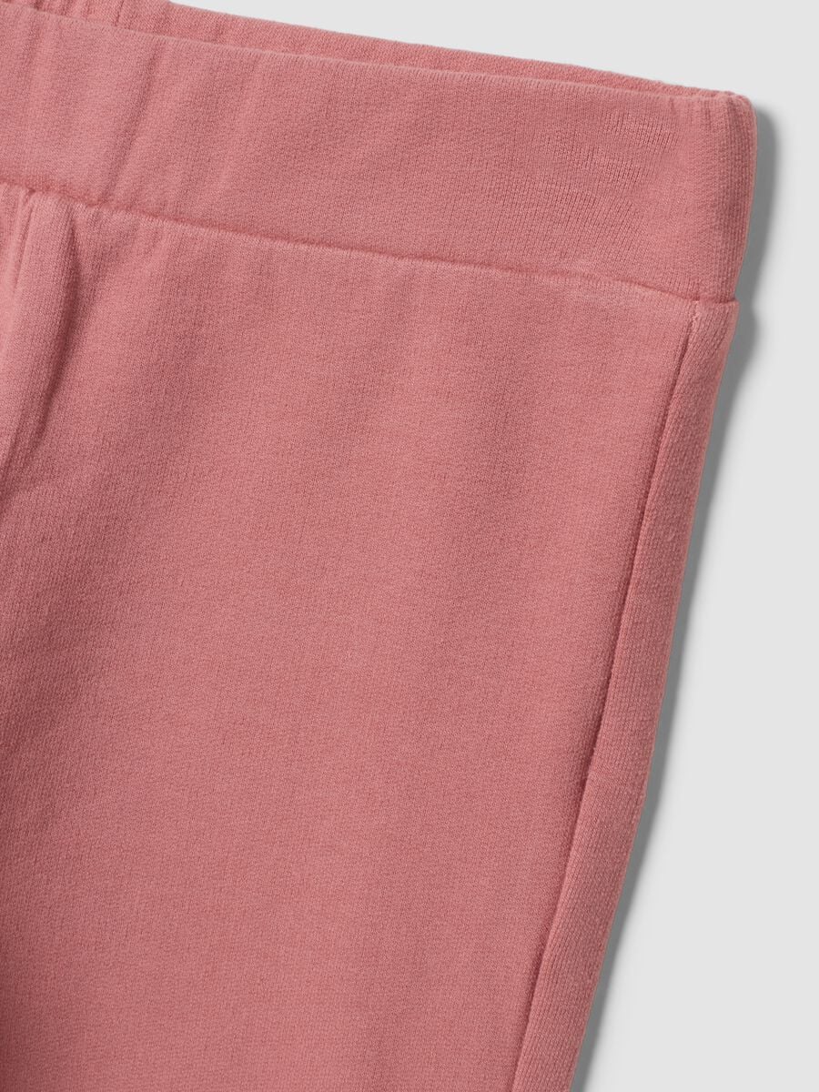 Completo jogging rosa in puro cotone con stampa volpe_2
