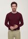 Burgundy viscose-blend crew-neck jumper, regular fit_1