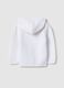 Cardigan com capuz de algod&atilde;o puro branco para beb&eacute;s regular fit_1