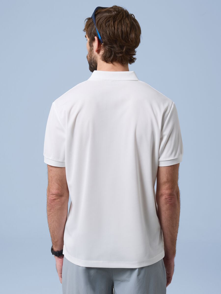 White ALTAVIA SAILING polo shirt with breathable classic collar_3