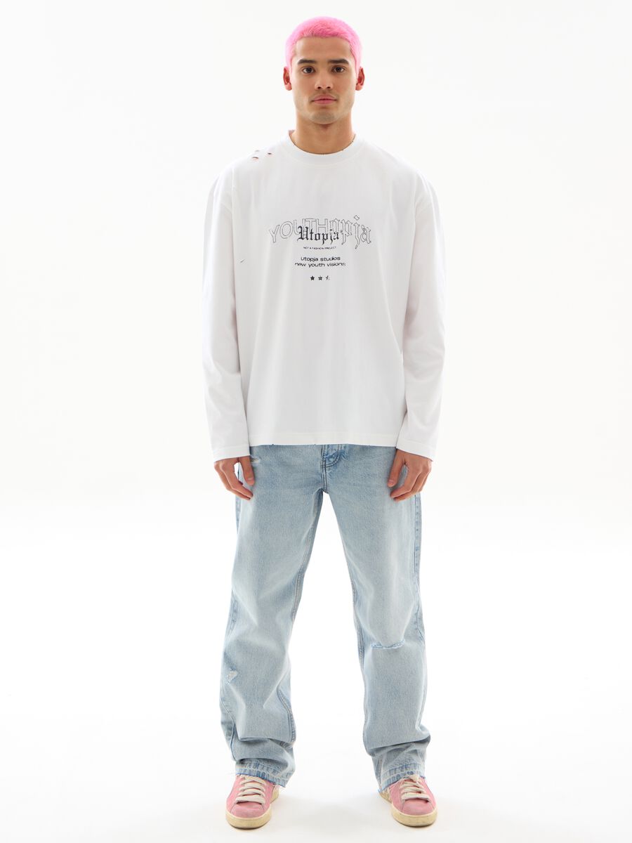 Graphic Long-Sleeved T-Shirt White_5