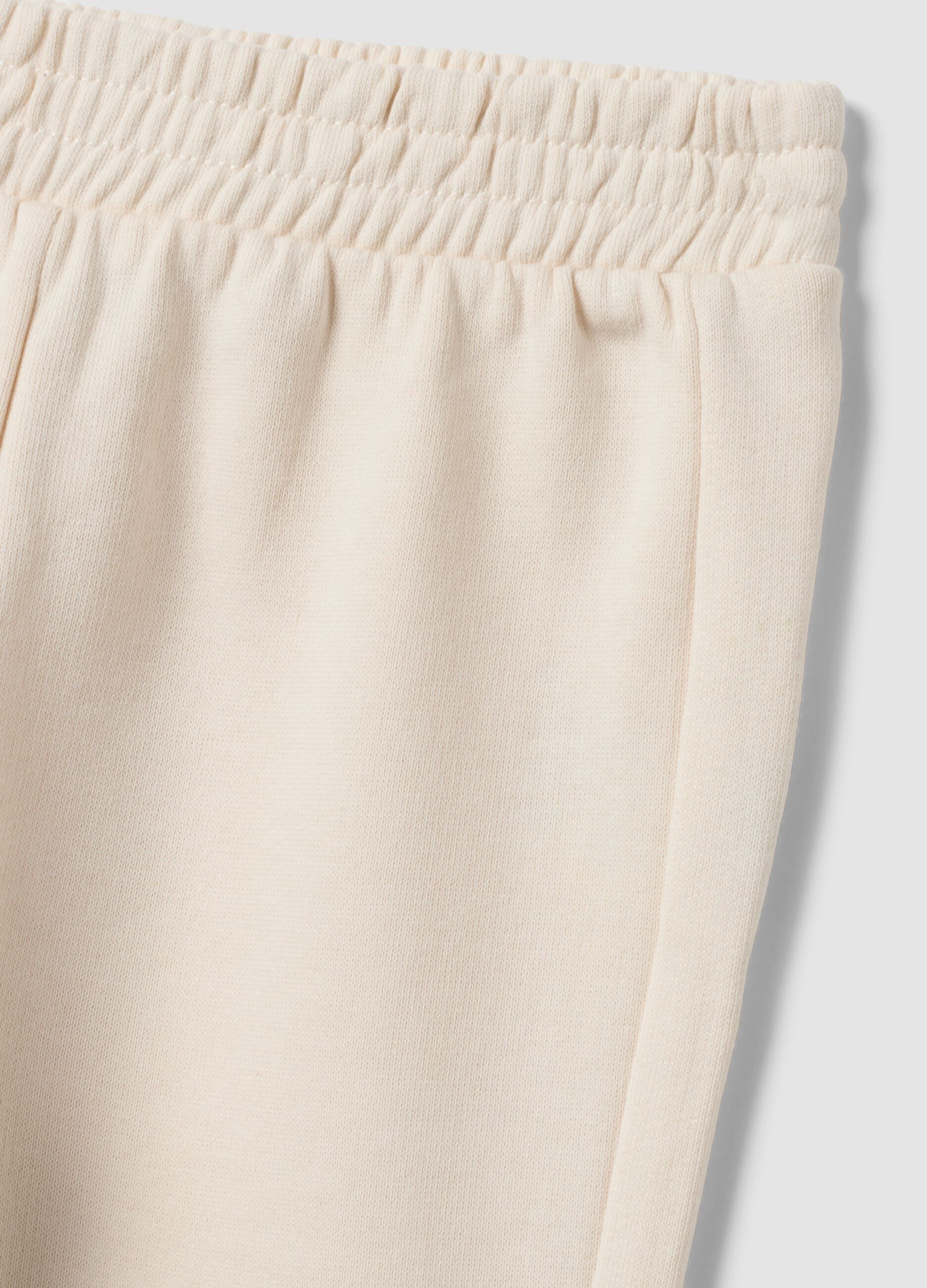 Pantaloni jogger bianchi in puro cotone per bimba