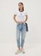 White stretch cotton T-shirt with Stitch print, regular fit_1