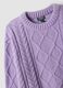 Purple and pink cable-knit crew neck jumper_2