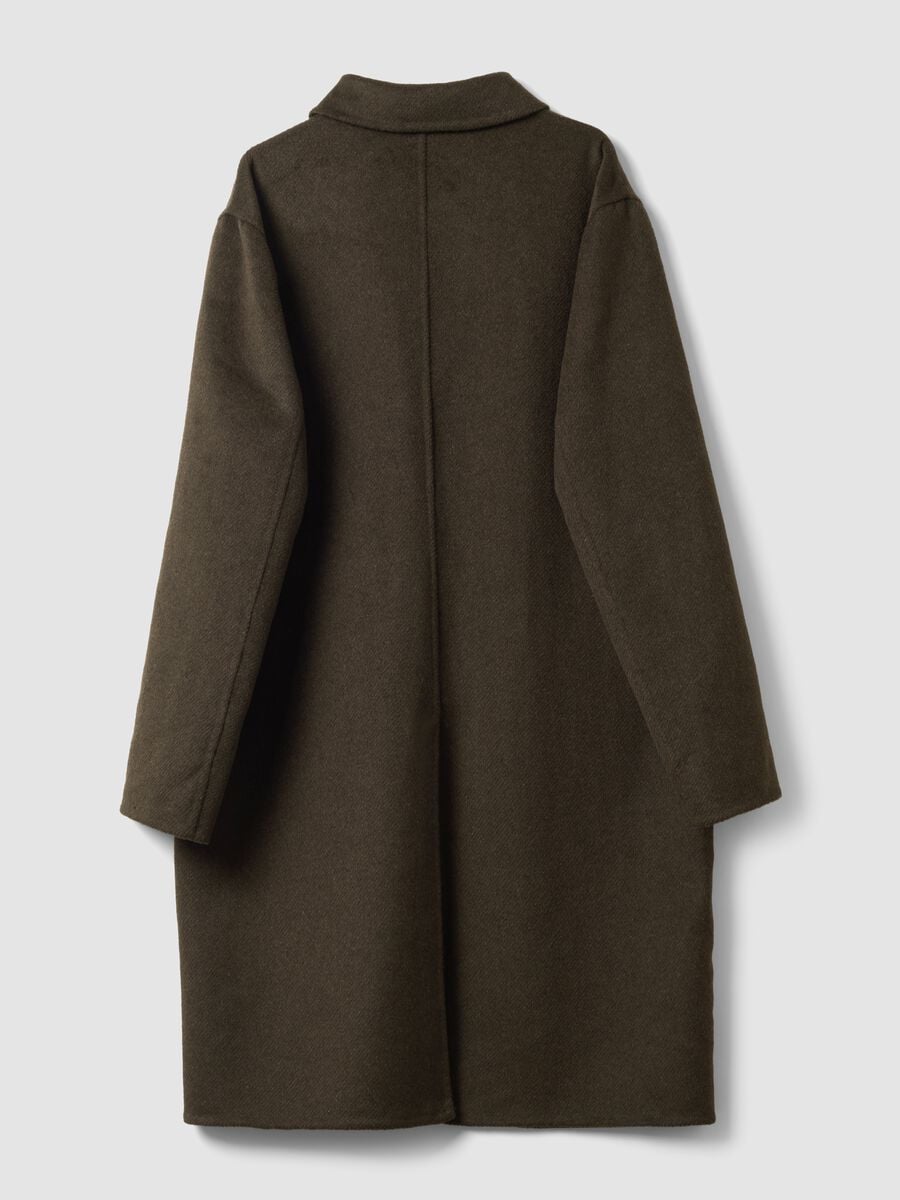 Green wool and viscose blend coat, regular fit_6