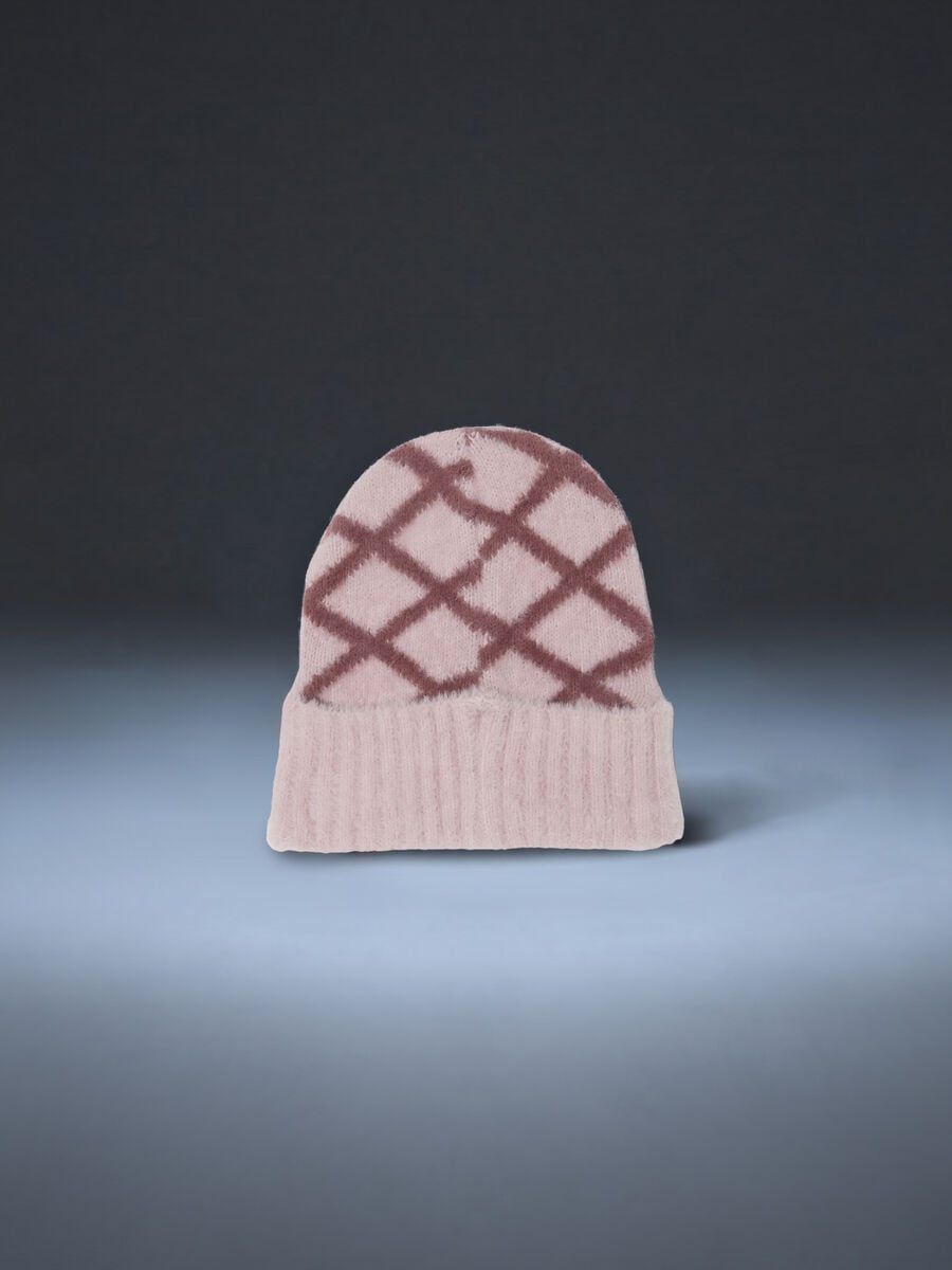 Knitted Beanie with Argyle Pattern ALTAVIA WITH DEBORAH COMPAGNONI_1