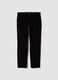Schwarze Ripp-Hose aus Stretch-Baumwolle im Slim Fit_0