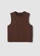 Brown cotton-blend tank top_4