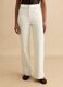 White stretch cotton regular fit trousers_1