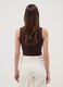Braunes Crop-Top aus elastischer Baumwolle_3