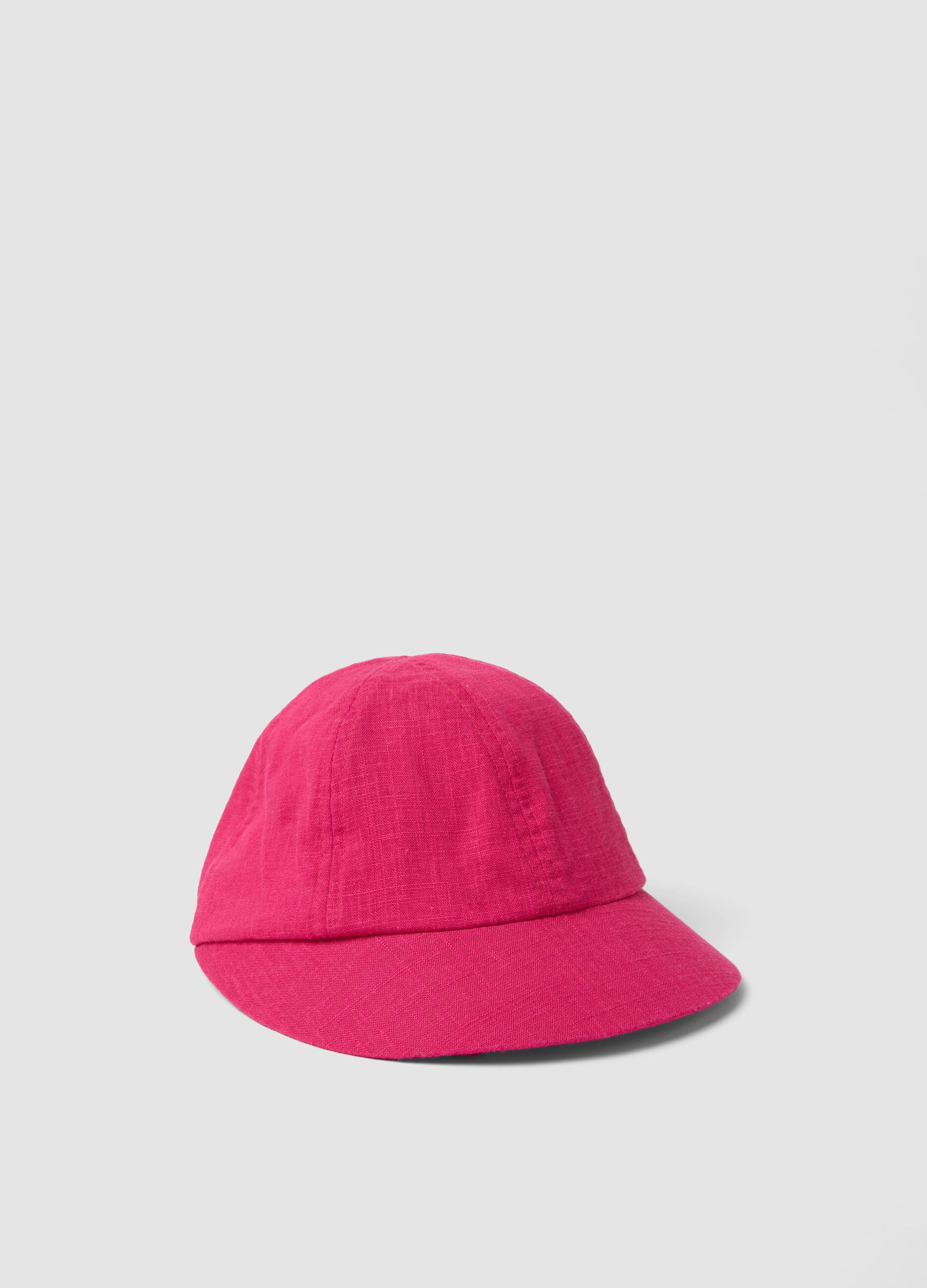 Pink pure cotton cap with peak