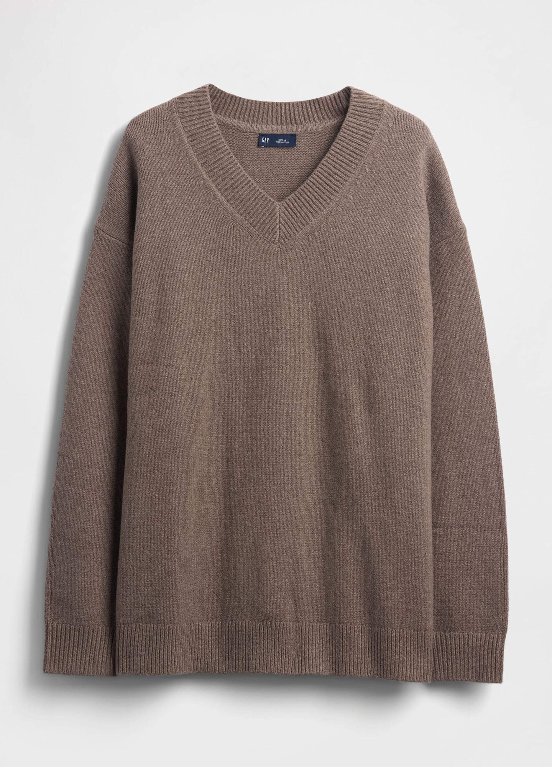Brauner Baumwollmischpullover