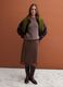 Brown and black wool-viscose blend skirt_0