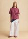 Purple short-sleeved pure cotton T-shirt_1