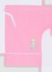 Pink nursery set with bib, towel and drawstring bag, Frozen embroidery_3