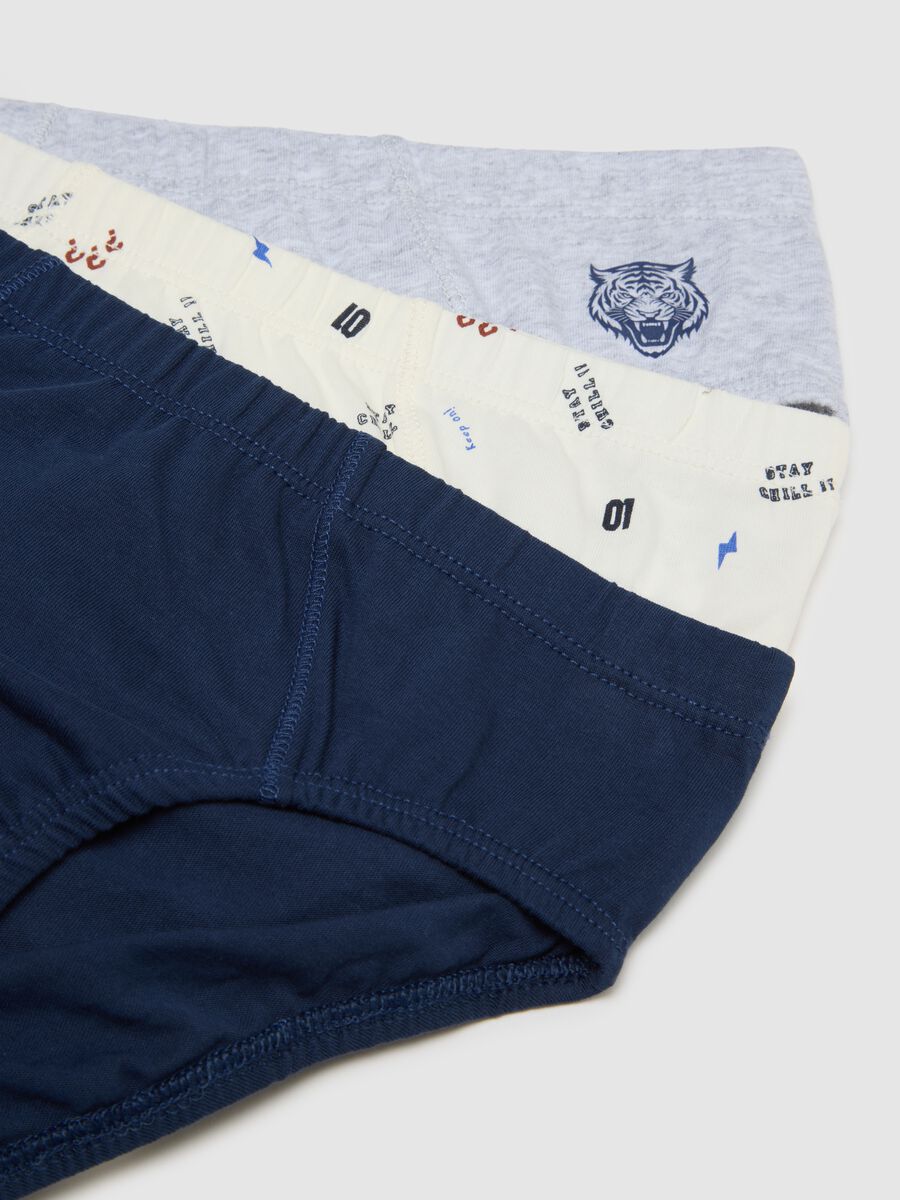 Boys' multipack multicolour cotton briefs - regular fit_3