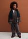 Green water-repellent padded cotton-blend jacket with hood_1